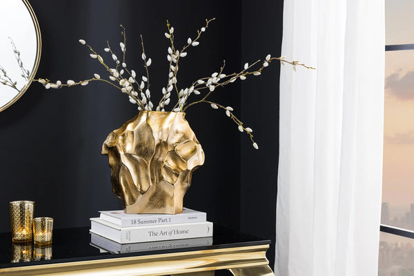 Decorative Vase Flux 25cm Metal Gold