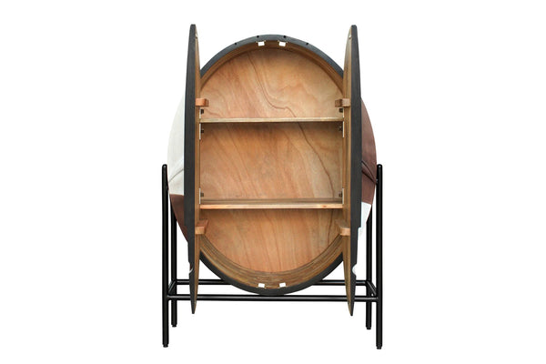 Cabinet Voodoo 120cm Mango Wood Brown Black White