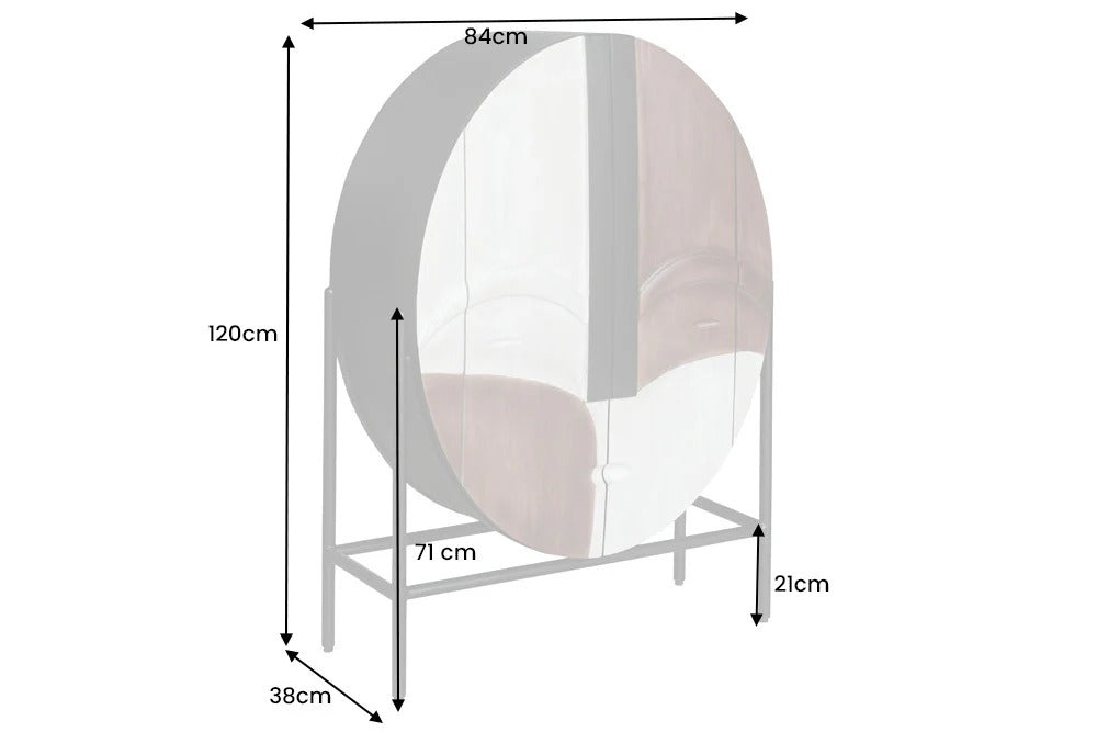 Cabinet Voodoo 120cm Mango Wood Brown Black White