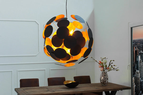 Hanging Lamp Eon 70cm Metal Black Gold