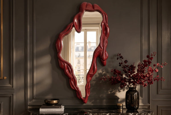 Wall Mirror Fluidum 148cm Red