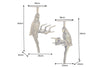 Set Of 2 Coatracks Wildlife Birds 43cm Metal Antique Gold