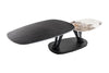 Rotating Coffee Table Axis 95-160cm Ceramic Natural Stone Look