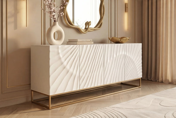 Sideboard Fossil 177cm Mango Wood White