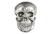 Wall Sculpture Skull 40cm Metal Silver
