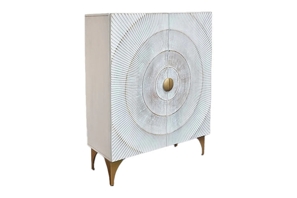 Cabinet Golden Eye 120cm Mango Wood White