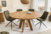 Round Dining Table Art Wood 120cm Mango Wood Brown