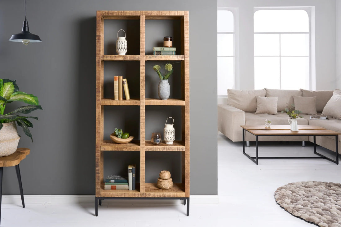 Shelf Rack Blacksmith 176x80cm Mango Wood Natural