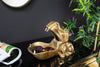 Decoration Bowl Hippo 31cm Metal Brass