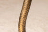 Round Side Table Wildlife Snake 62cm Glass Metal Copper