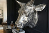 Decorative Bull Head Torero 65cm Metal Silver