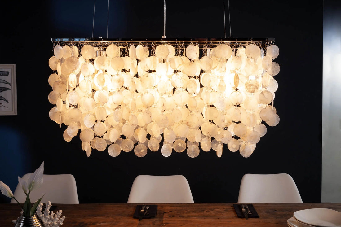 Hanging Lamp Shell Reflections 80cm White