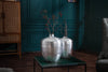 Set Of 2 Vases Oriental 27cm/33cm Metal Silver
