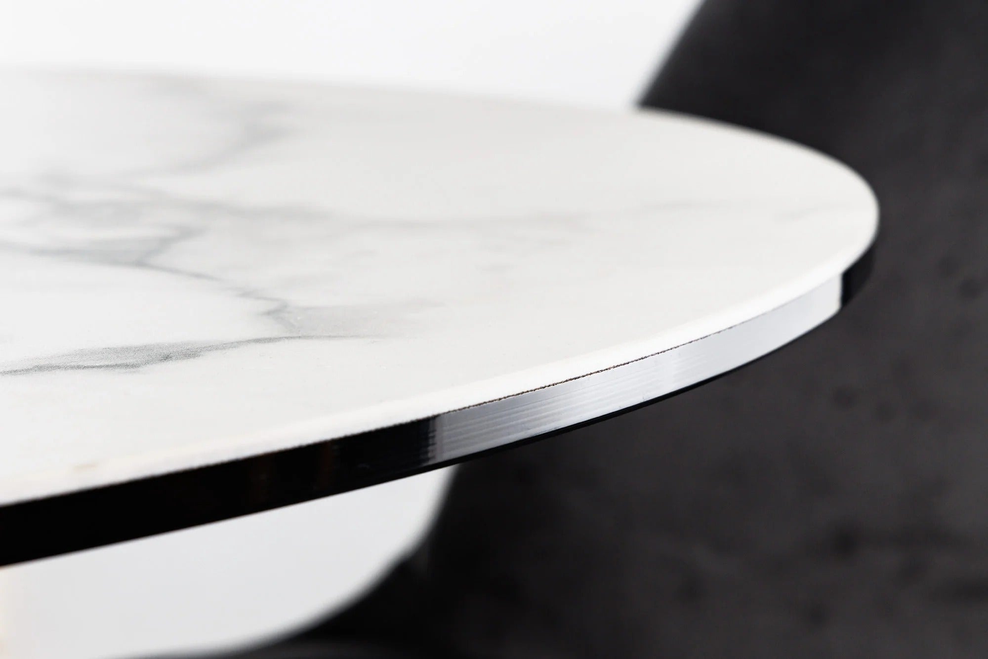 Round Dining Table Horizon 120cm Ceramic White Marble