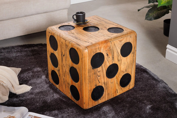Side Table Cube 41cm Mindi Wood Natural