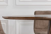 Round Dining Table Yoko 140cm Oak Wood Brown