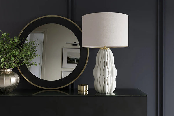 Table Lamp Elegancia 66cm Ceramic White