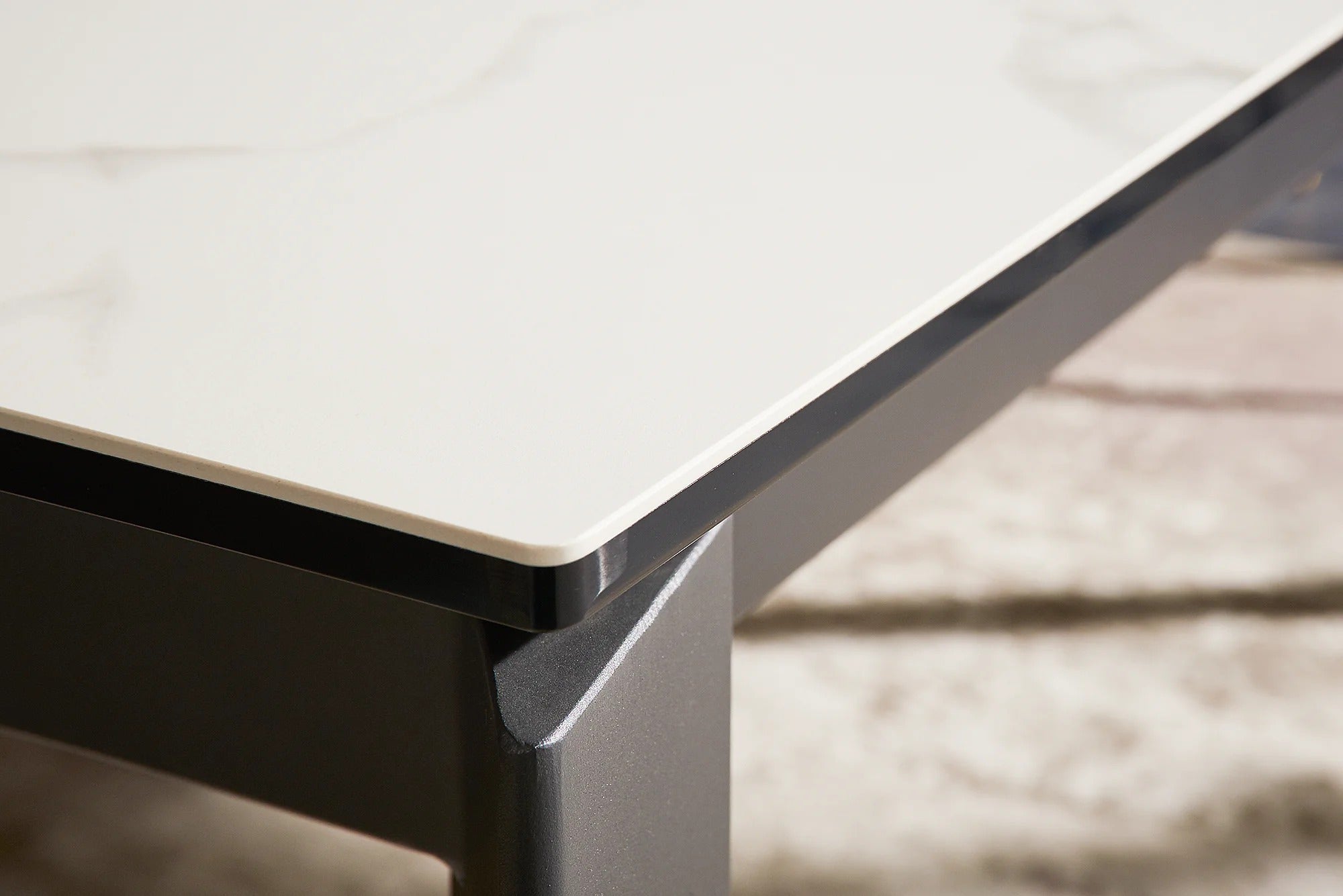 Dining Table Explorer 180-240cm Ceramic White Marble Look