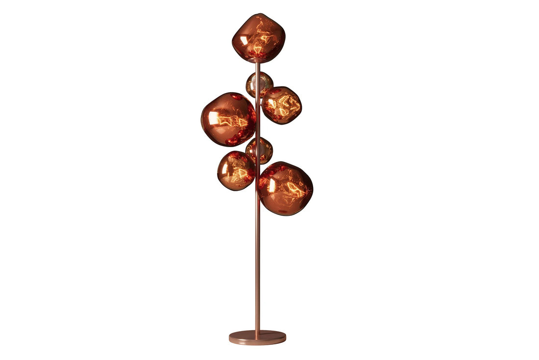 Floor Lamp Liquid Diamond 168cm Glass Copper