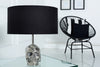 Table Lamp Skull 44cm Metal Black