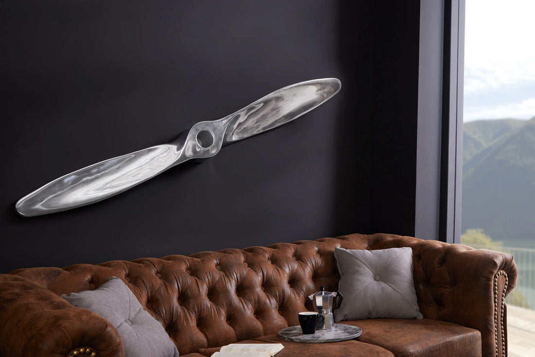 Decorative Propeller Screw 110cm Metal Silver