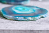 Set Of 4 Stone Coaster 11cm Agate Green