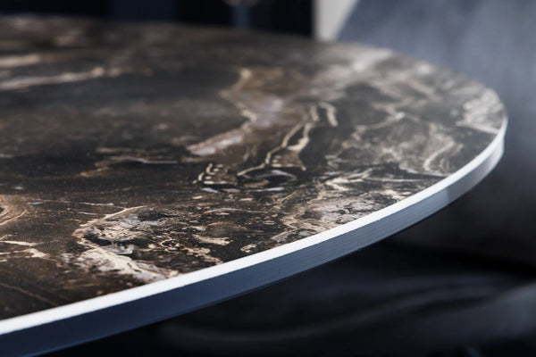 Round Dining Table Horizon 120cm Ceramic Natural Stone Taupe