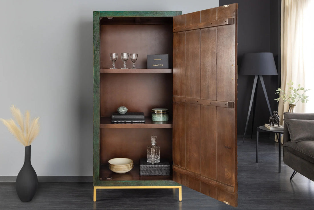 Cabinet Peacock 166cm Mango Wood Green
