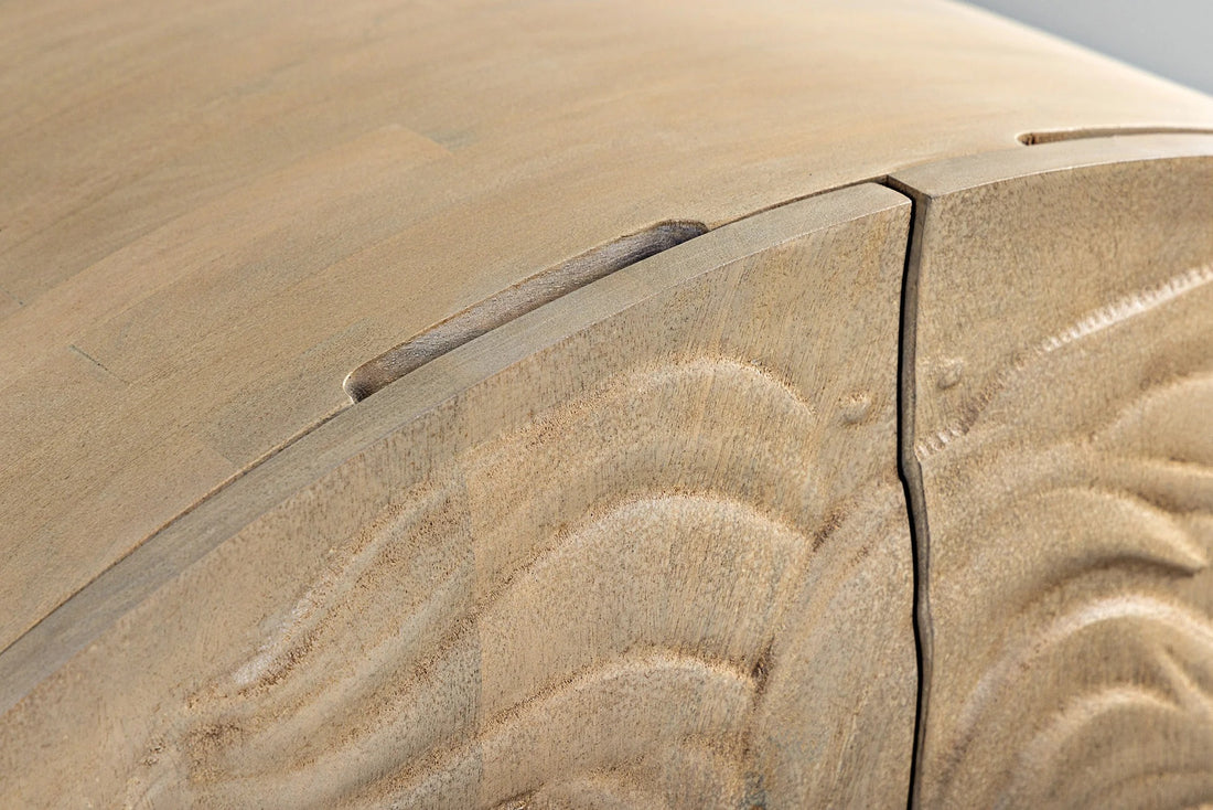 Cabinet Lion 140cm Mango Wood White