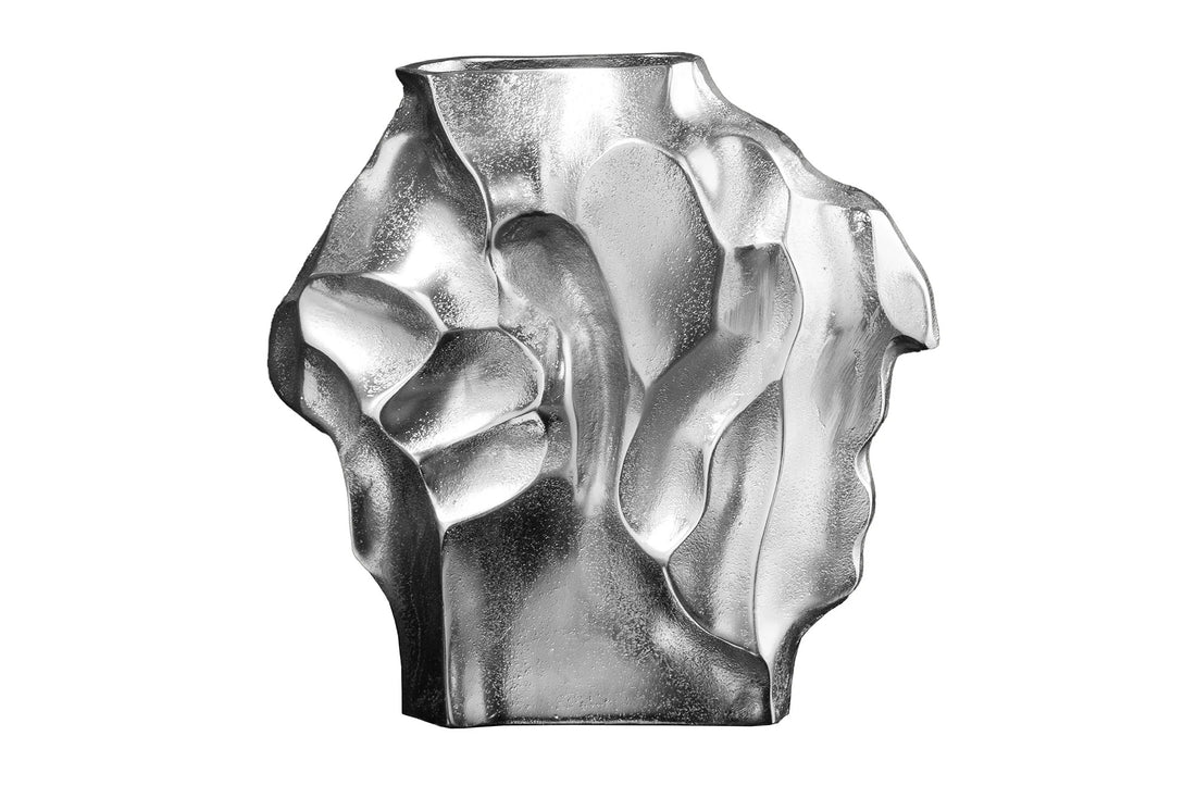 Vase Liquid 30cm Metal Silver