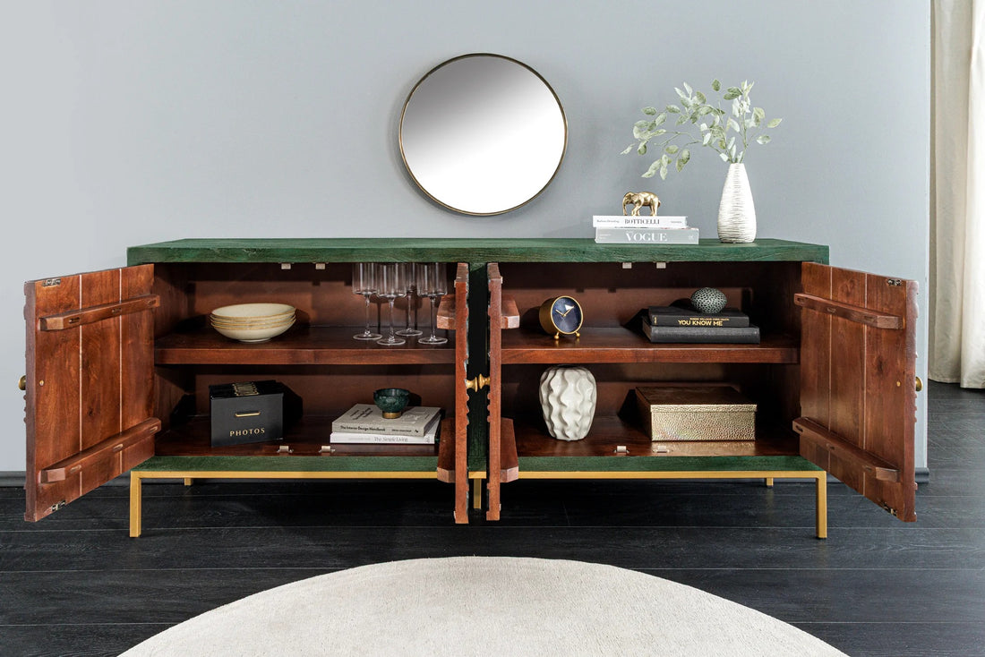 Sideboard Peacock 175cm Mango Wood Green