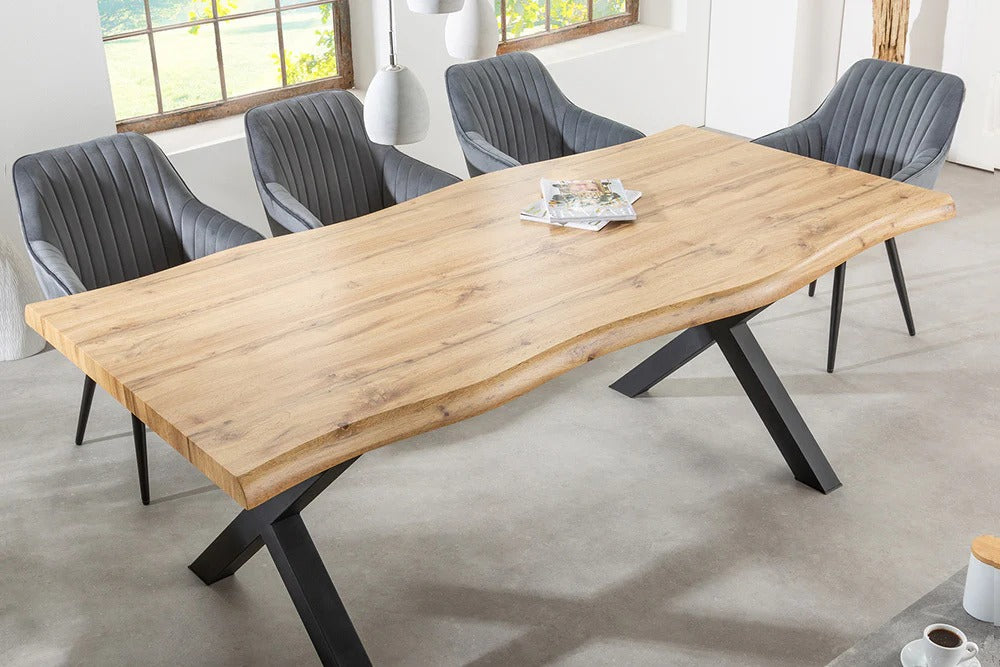 Dining Table Cortez 160cm Wild Oak Look X-Frame