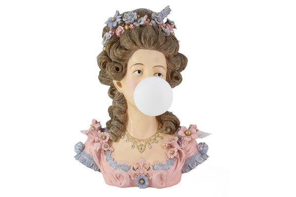 Table Lamp Lady 61cm Polyresin Multicoloured