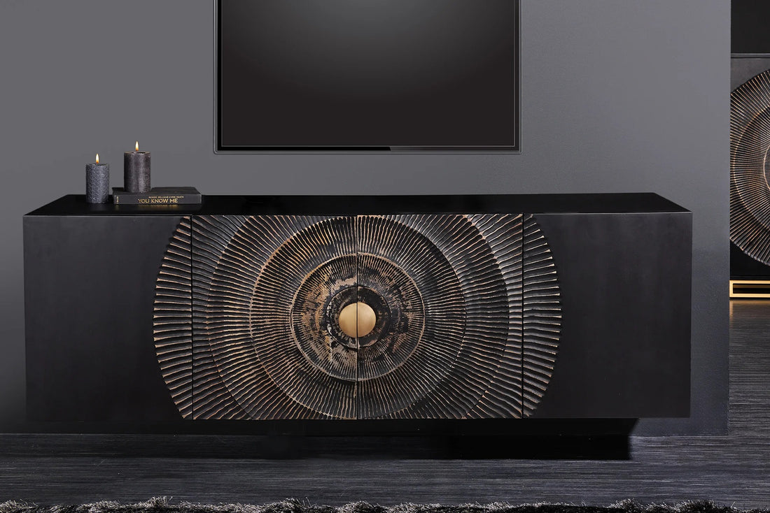 Floating Sideboard Golden Eye 177cm Mango Wood Black
