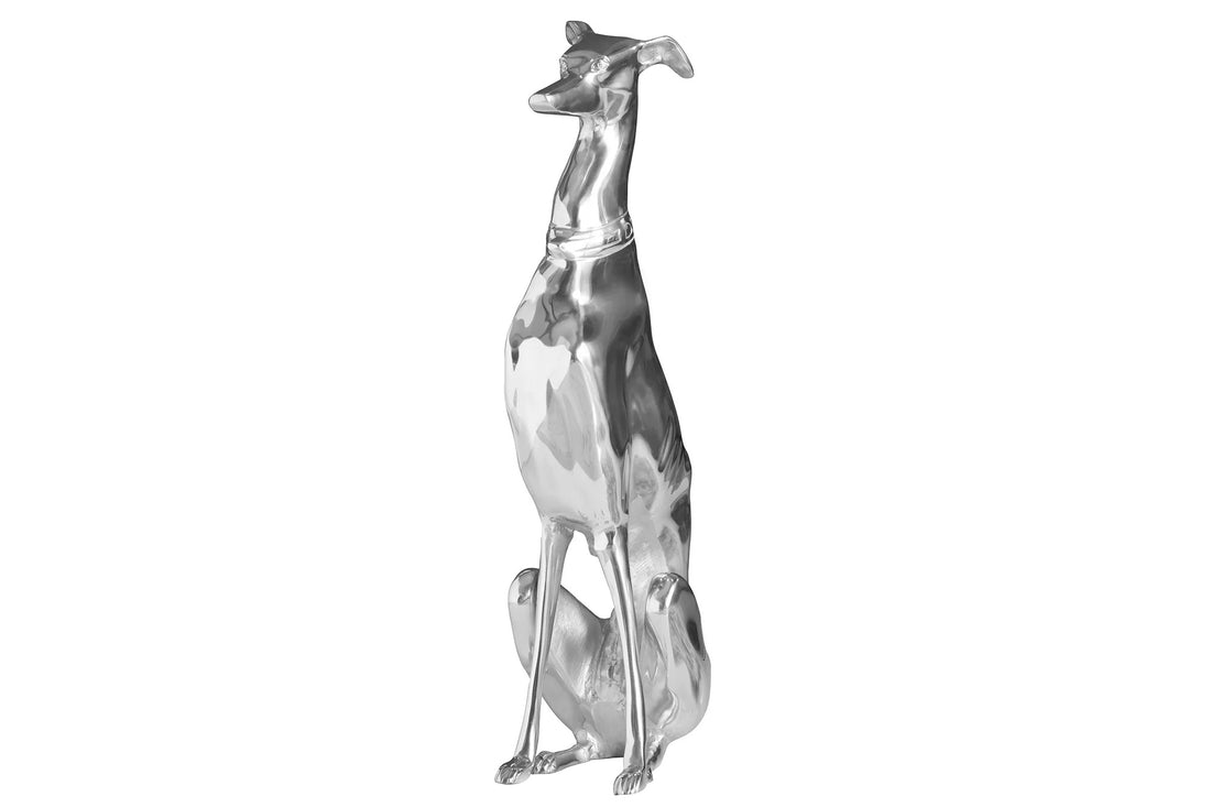 Figure Greyhound 69cm Metal Silver