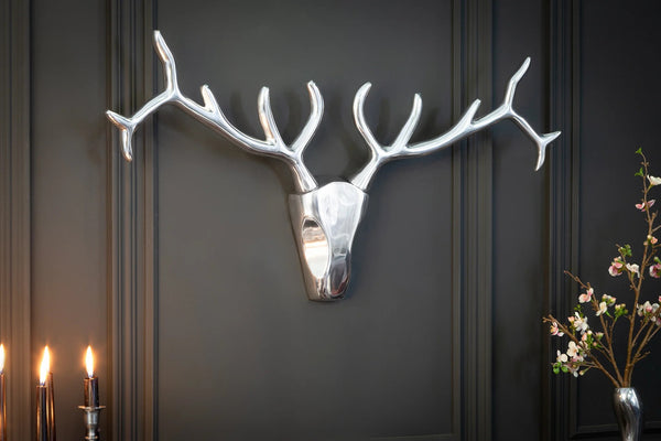 Deer Antler Veado 98cm Metal Silver