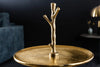 Three Tier Cake Stand Abstract 48cm Metal Gold