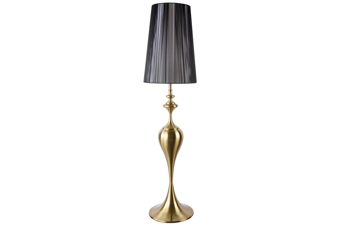 Floor Lamp Lucie 160cm Metal Gold Shade Black