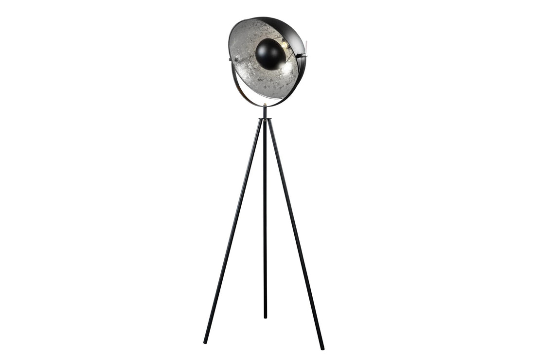 Studio Floor Lamp 146cm Metal Black Silver
