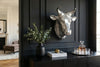 Decorative Bull Head Torero 65cm Metal Silver