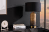 Table Lamp Zea 61cm Seagrass Natural Black Shade