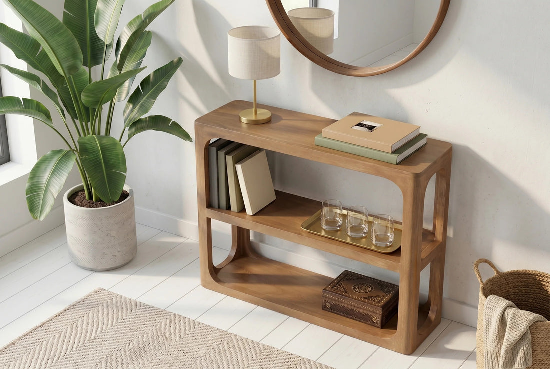 Console Table Elements 90cm Mango Wood Brown