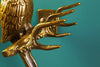 Set Of 2 Coatracks Wildlife Birds 43cm Metal Antique Gold