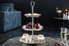 Three Tier Cake Stand Orient 44cm Vintage Metal Silver