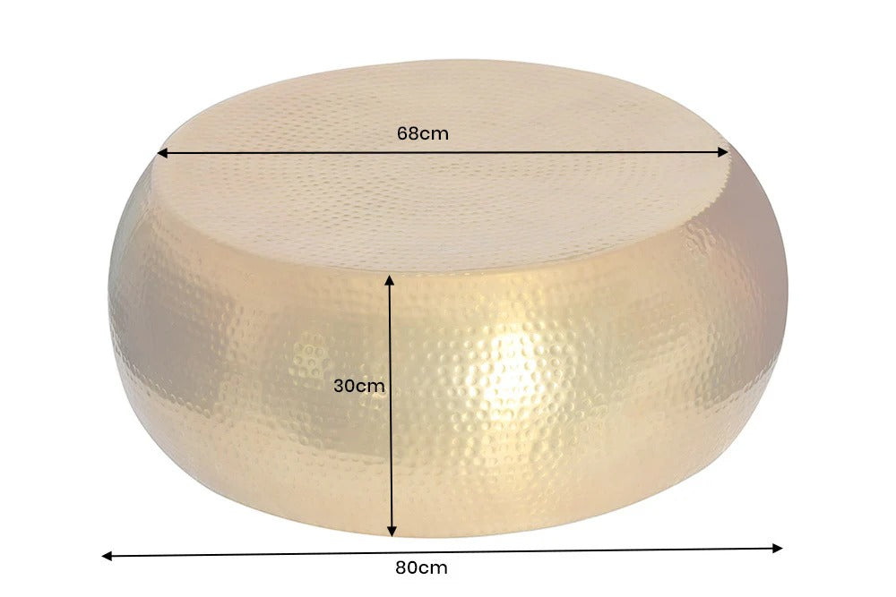 Round Coffee Table Orient 80cm Metal Gold