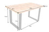 Dining Table Blacksmith 160cm Mango Wood Natural