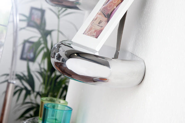 Wall Shelf Tear 40cm Metal Silver