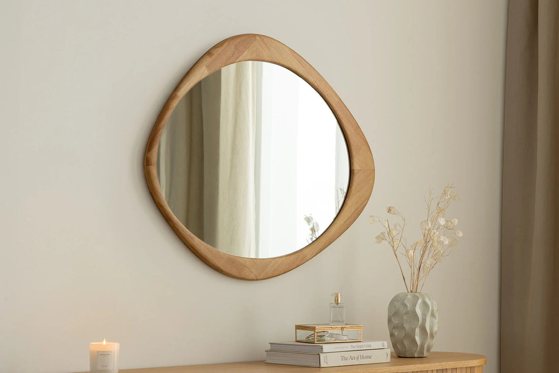 Wall Mirror Organic 89cm Oak Look