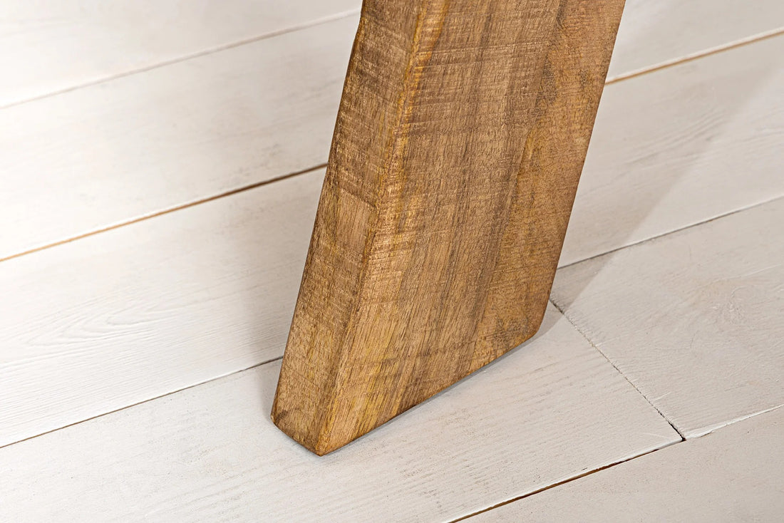 Round Dining Table Art Wood 140cm Mango Wood Brown