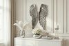 Wall Decoration Fallen Angel 65cm Metal Silver